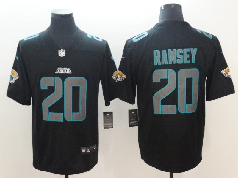 Men's Jacksonville Jaguars Jalen Ramsey #20 Black Game Player Jerseys