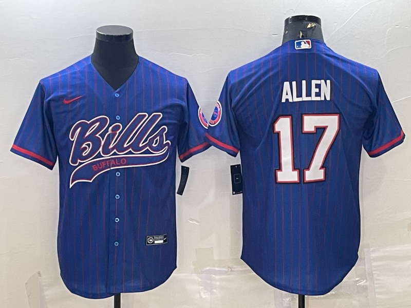 Men's Buffalo Bills Josh Allen #17 Royal Player Jerseys Joint Edition