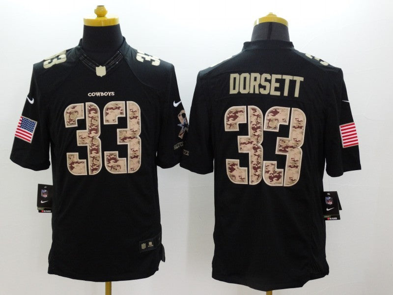 Men's Dallas Cowboys Tony Dorsett #33 Black Game Player Jerseys