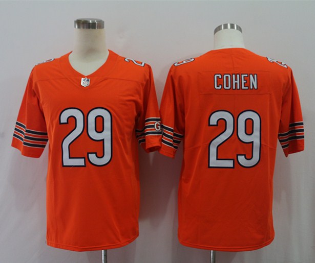 Men's Chicago Bears Tarik Cohen #29 Orange Player Game Jerseys