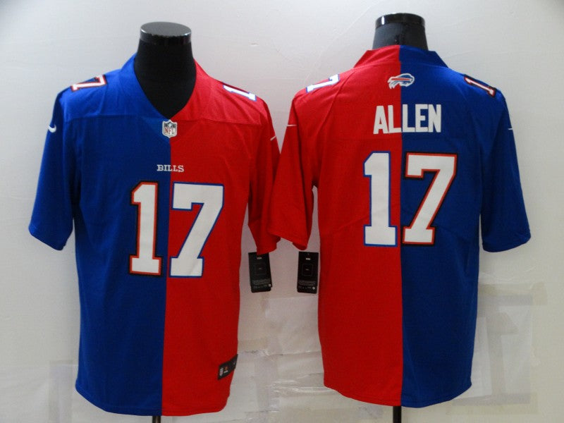 Men's Buffalo Bills Josh Allen #17 Blue/Red Game Jerseys