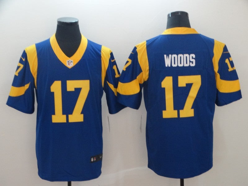Men's Los Angeles Rams Robert Woods #17 Blue Game Jerseys