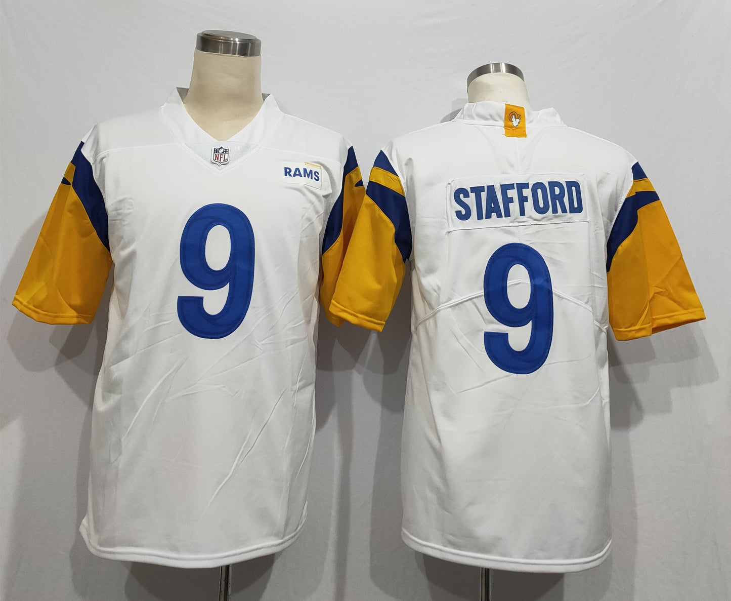 Men's Los Angeles Rams Matthew Stafford #9 White Legend Jerseys