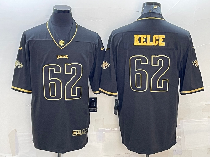 Men's Philadelphia Eagles Jason Kelce #62 Black Player Jerseys