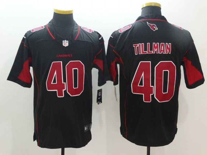 Men's Arizona Cardinals Pat Tillman #40 Black Game Jerseys