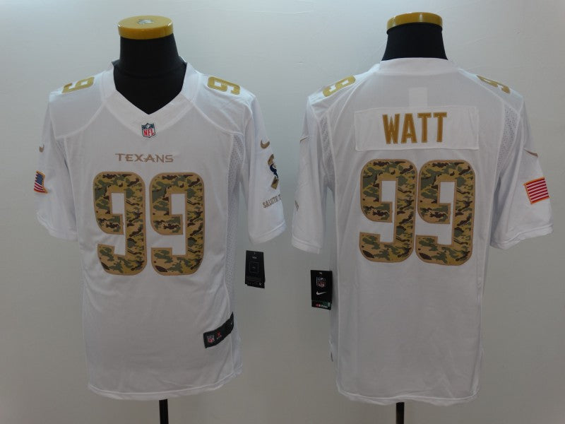 Men's Houston Texans J.J. Watt #99 White Player Game Jerseys
