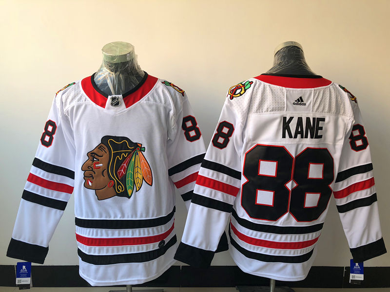 Men's Chicago Blackhawks Patrick Kane #88 White Breakaway Player Jerseys