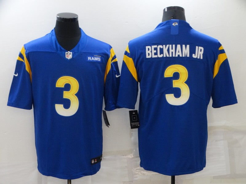 Men's Los Angeles Rams Odell Beckham Jr. #3 Blue Game Jerseys