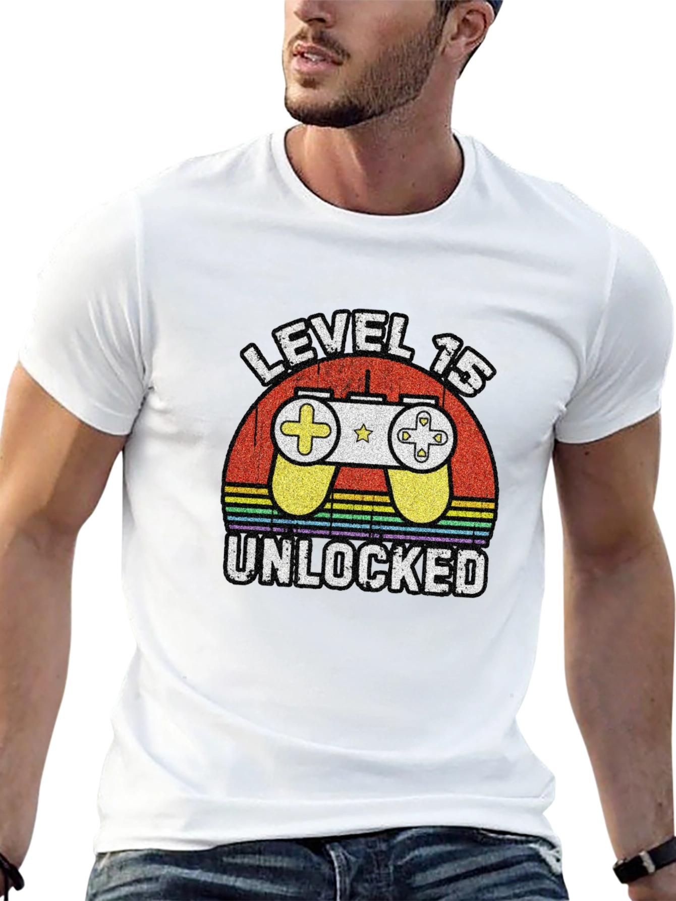 Level 15 Unlocked Gamer T-Shirt Birthday Gift