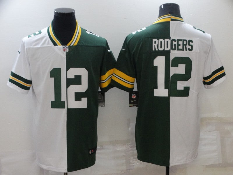 Men's Green Bay Packers Aaron Rodgers #12 Green/White Legend Jerseys