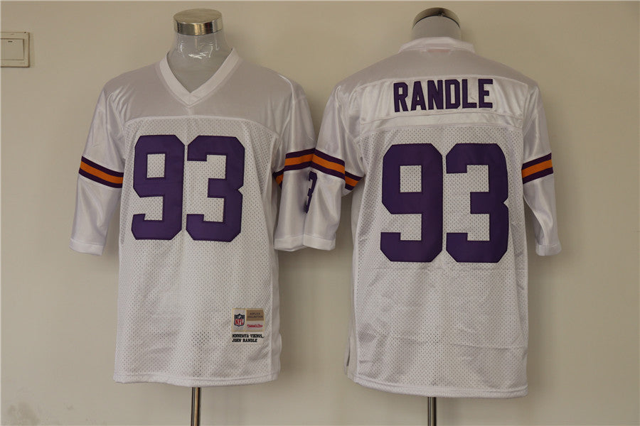 Men's Minnesota Vikings John Randle Mitchell & Ness White Legacy Replica Jerseys