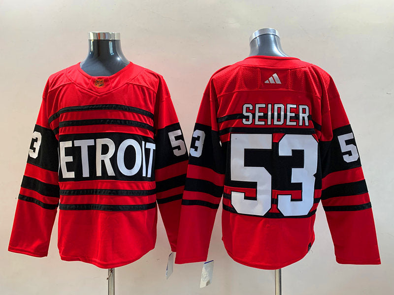 Men's Detroit Red Wings Moritz Seider #53 Red Breakaway Player Jerseys