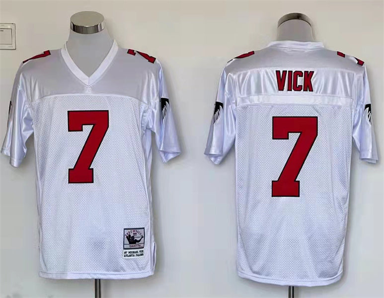 Men's Atlanta Falcons Michael Vick Mitchell & Ness White Legacy Replica Jerseys