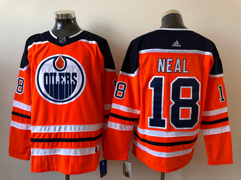 Men's Edmonton Oilers James Neal #18 Orange Breakaway Player Jerseys