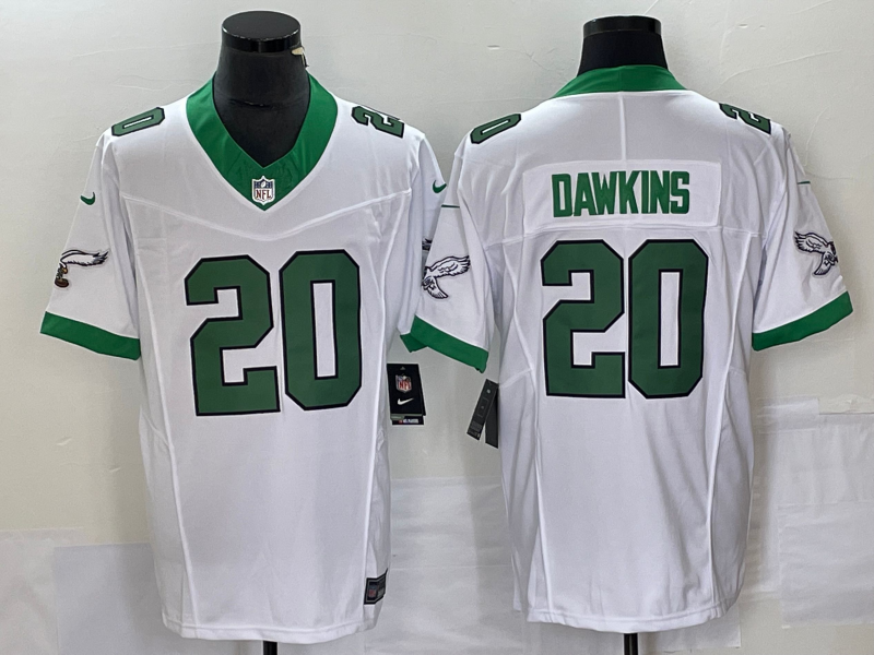 Men's Philadelphia Eagles Brian Dawkins #20 White Game Player Jerseys