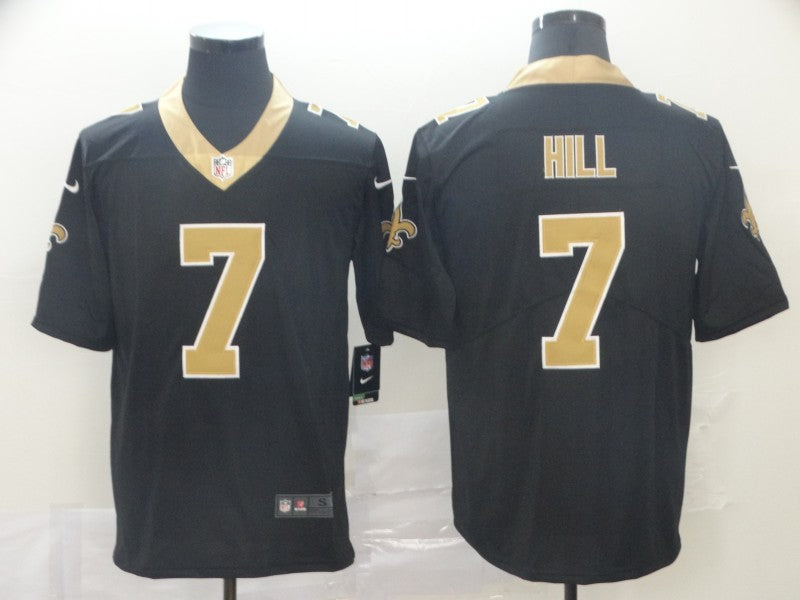 Men's New Orleans Saints Taysom Hill #7 Black Game Jerseys