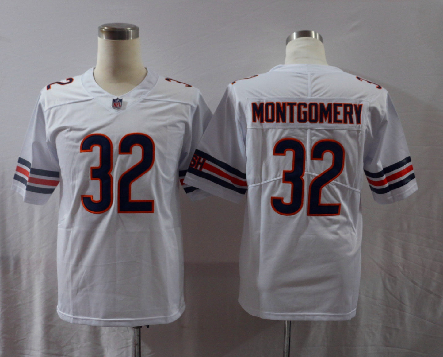 Men's Chicago Bears David Montgomery #32 White Player Game Jerseys