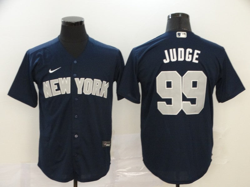 Men's New York Yankees Aaron Judge #99 Navy Fashion Stitched Jerseys