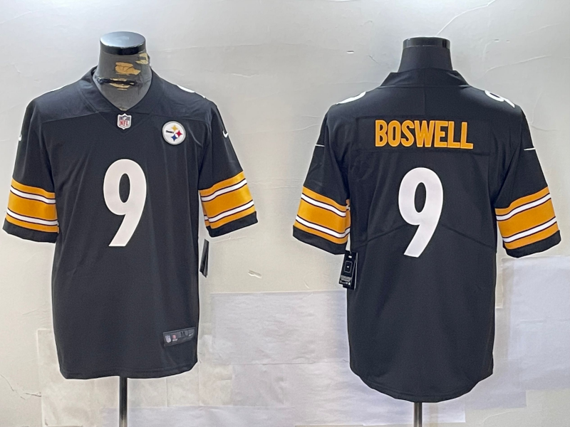 Men's Pittsburgh Steelers Chris Boswell #9 Black Game Jerseys