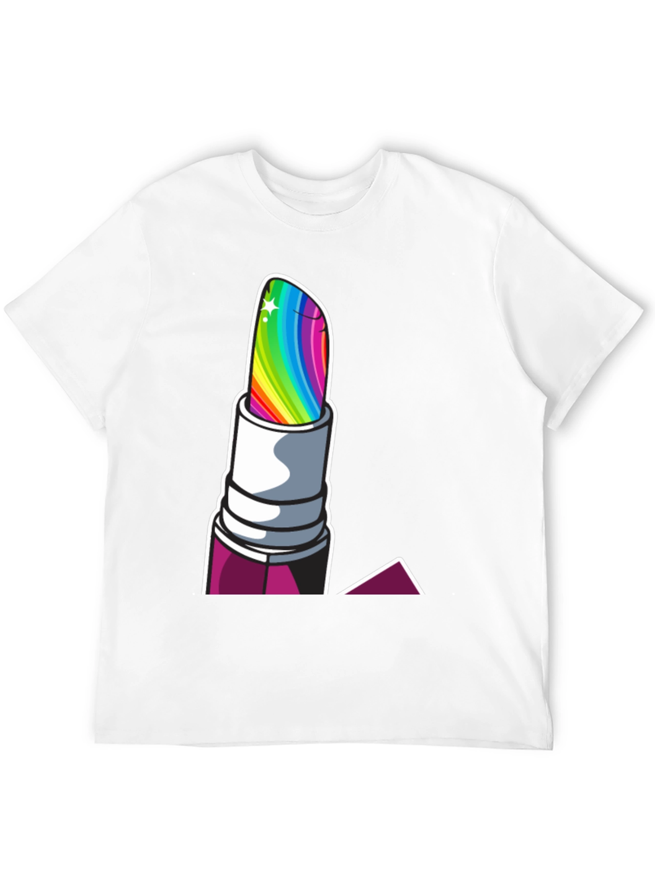 Rainbow Lipstick Graphic Tee - Pride Fashion