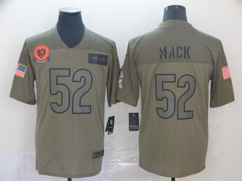 Men's Chicago Bears Khalil Mack #52 Brown Game Jerseys