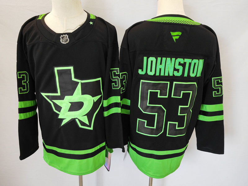 Men's Dallas Stars Wyatt Johnston #53 Black Player Game Jerseys