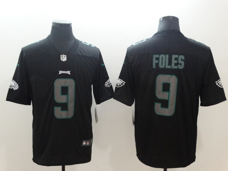 Men's Philadelphia Eagles Nick Foles #9 Black Game Player Jerseys