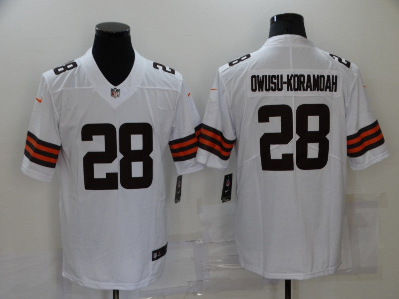 Men's Cleveland Browns Jeremiah Owusu-Koramoah #28 White Game Jerseys