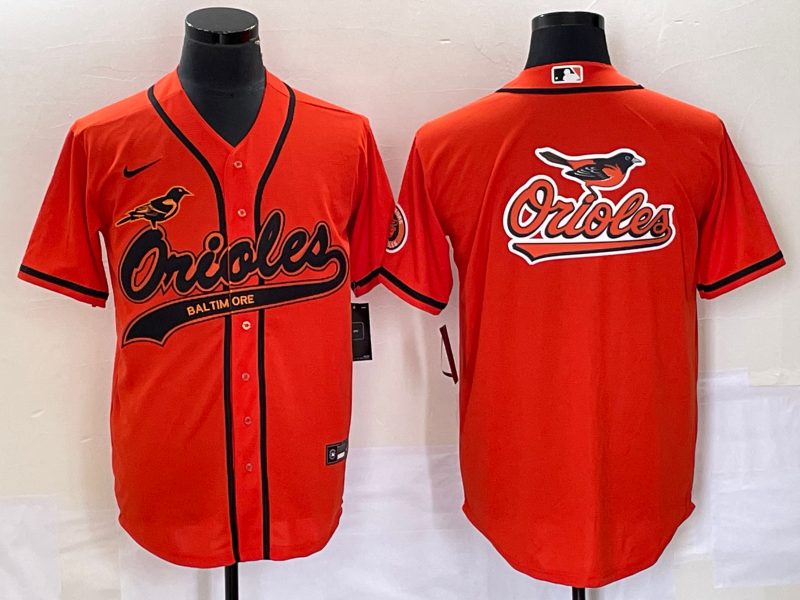 Men's Baltimore Orioles Orange Replica Team Jerseys Joint Edition