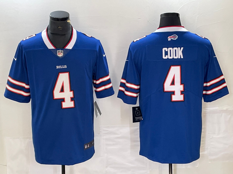 Men's Buffalo Bills James Cook #4 Royal Game Player Jerseys