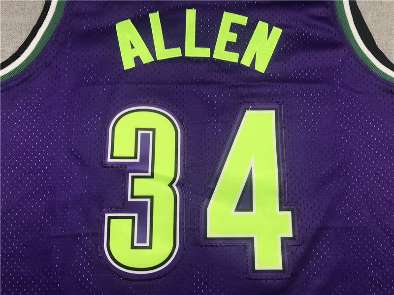 Men's Milwaukee Bucks Giannis Antetokounmpo #34 Purple Replica Player Jerseys