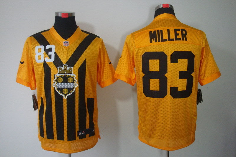 Men's Pittsburgh Steelers Heath Miller #83 Gold Game Jerseys