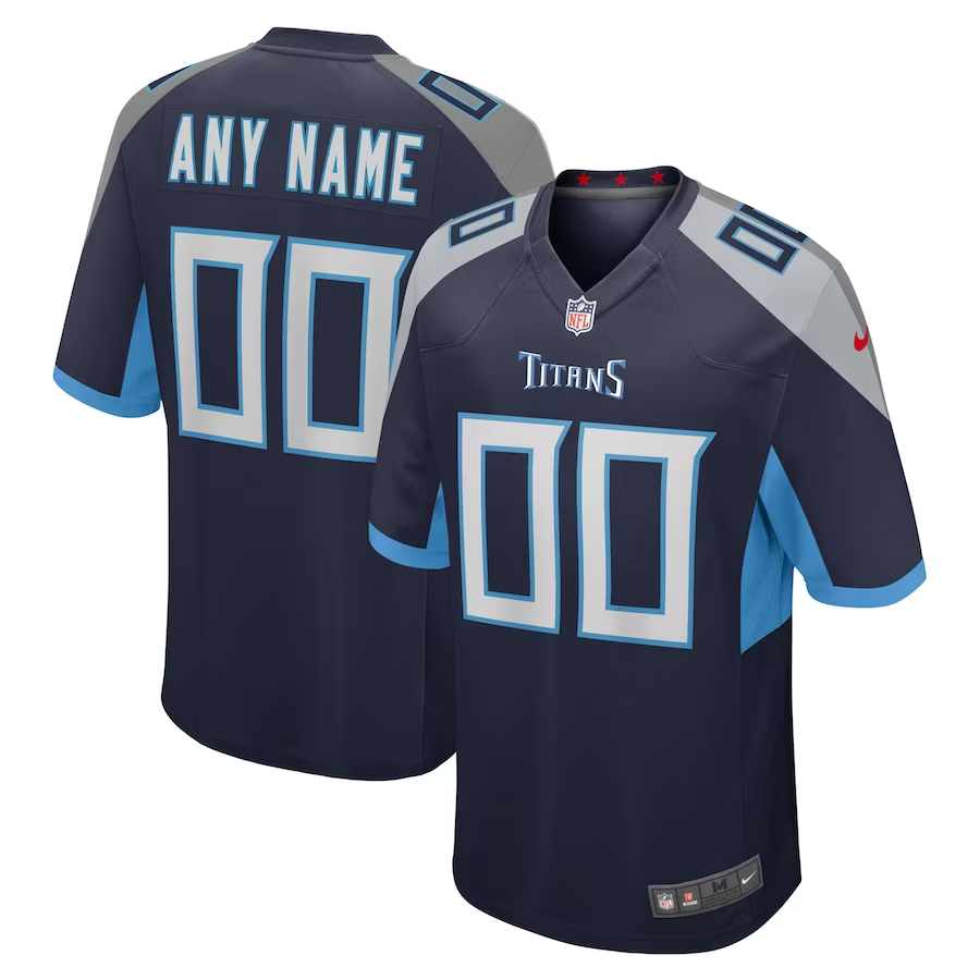 Custom Tennessee Titans Navy Jerseys