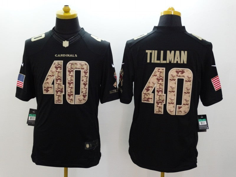 Men's Arizona Cardinals Pat Tillman #40 Black Authentic Game Jerseys