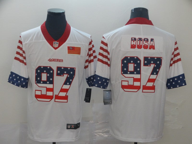 Men's San Francisco 49ers Nick Bosa #97 White Game Jerseys