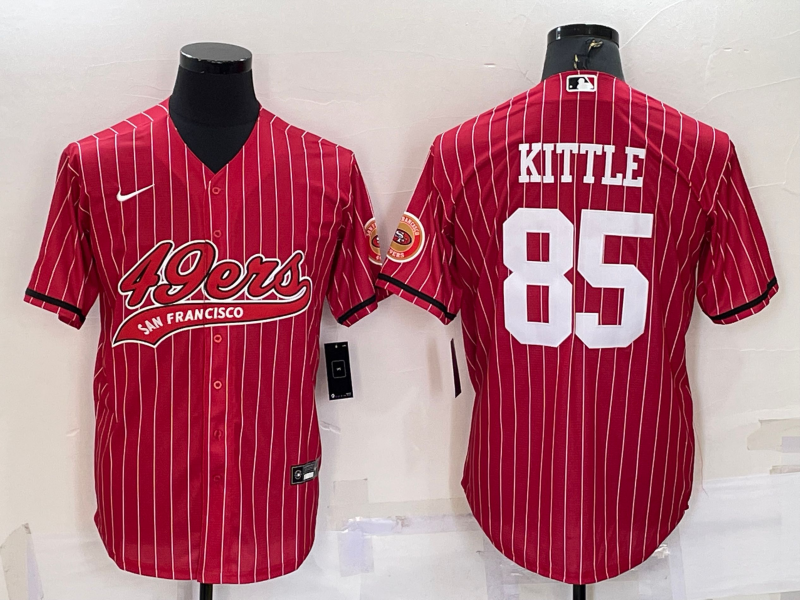 Men's San Francisco 49ers George Kittle #85 Red Player Jerseys Joint Edition