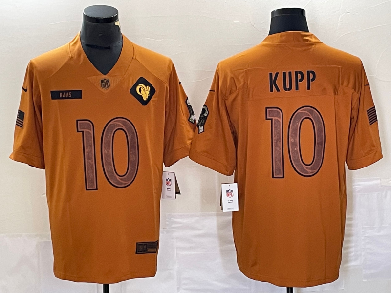 Men's Los Angeles Rams Cooper Kupp #10 Brown 2023 Salute To Service Limited Jerseys