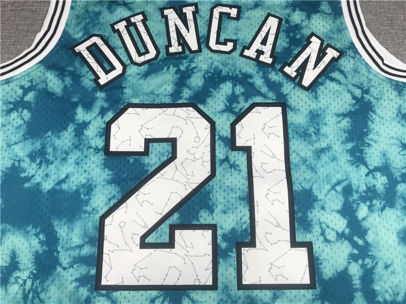 Men's San Antonio Spurs Tim Duncan #21 Blue Galaxy Swingman Jerseys