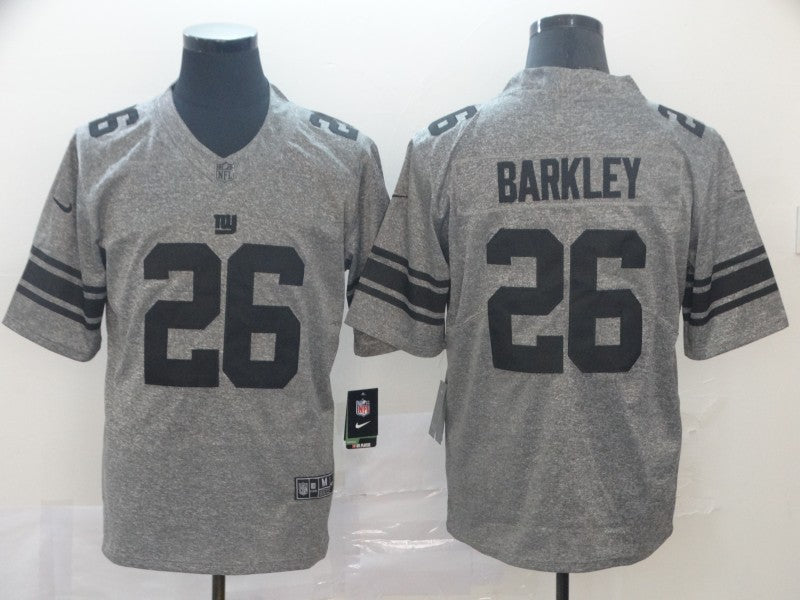 Men's New York Giants Saquon Barkley #26 Gray Game Jerseys