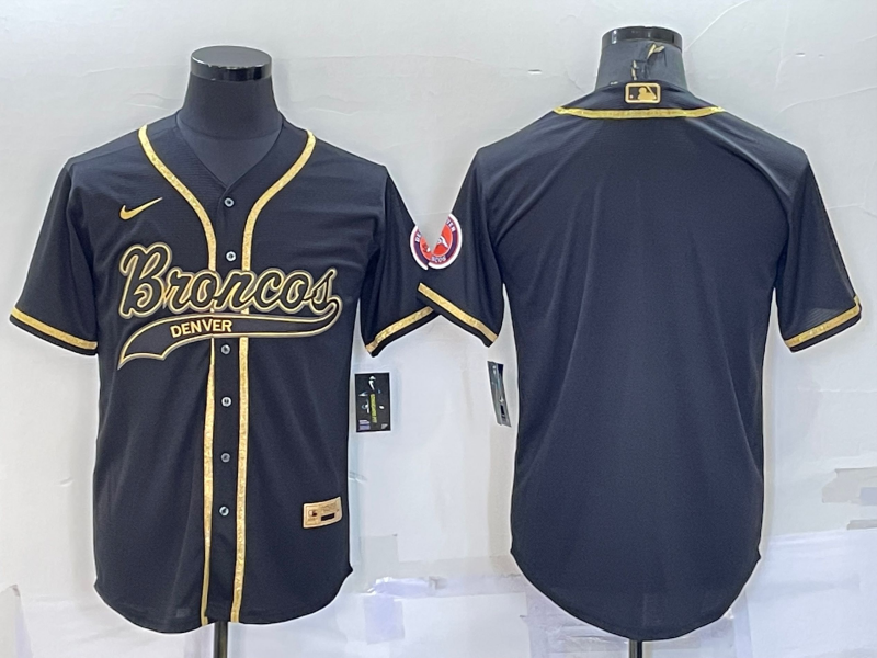 Men's Denver Broncos Black Blank Jerseys
