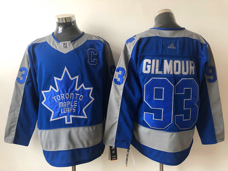Men's Toronto Maple Leafs Doug Gilmour #93 Blue Authentic Player Jerseys