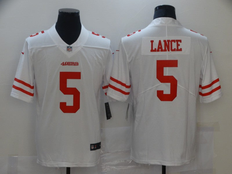 Men's San Francisco 49ers Trey Lance #5 White Game Jerseys