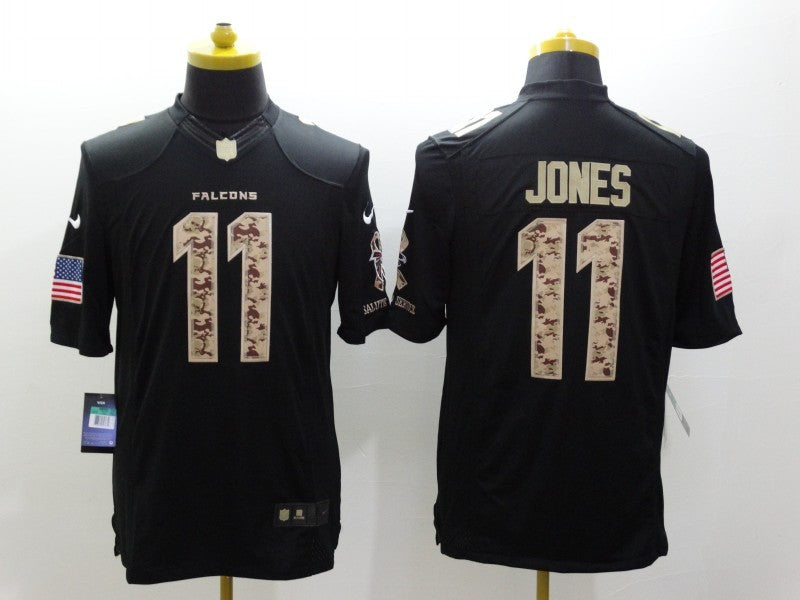 Men's Atlanta Falcons #11 Julio Jones Black Authentic Game Jerseys