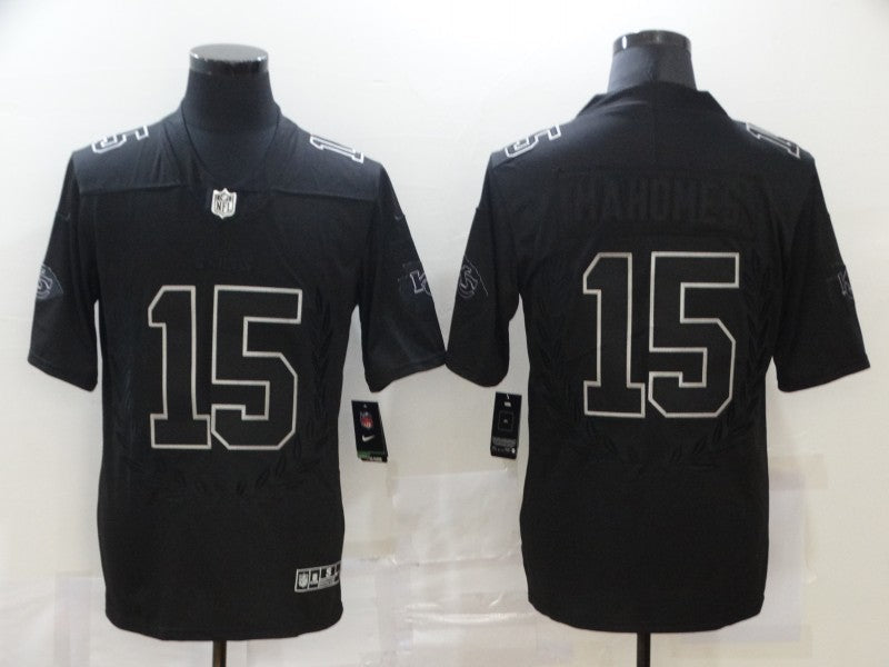 Men's Kansas City Chiefs #15 Patrick Mahomes Black Alternate Game Jerseys