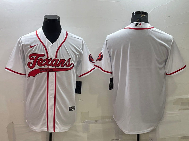 Men's Houston Texans White Blank Jerseys