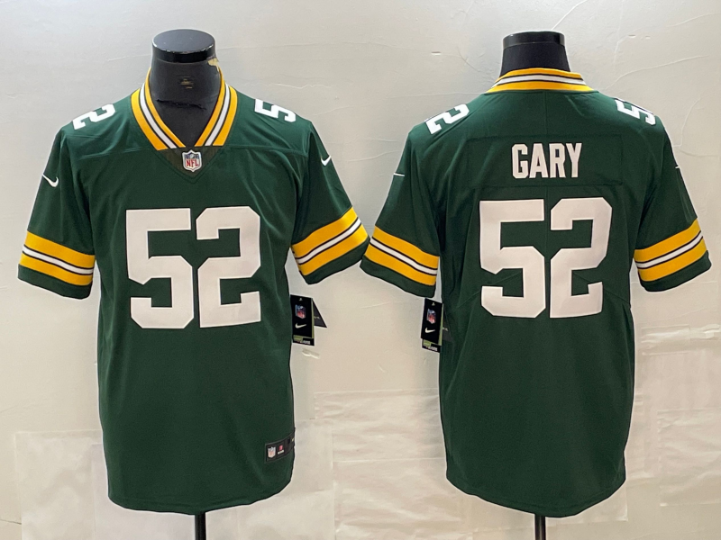 Men's Green Bay Packers Rashan Gary #52 Green Game Jerseys