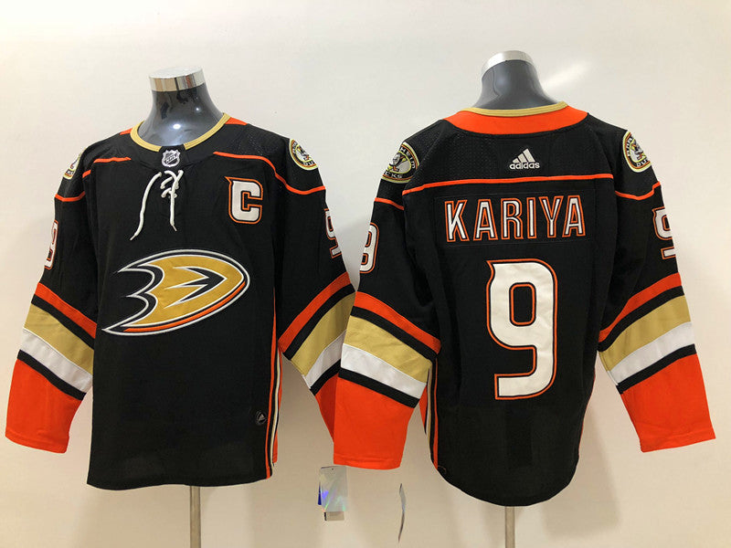 Men's Anaheim Ducks Paul Kariya #9 Black Home Breakaway Player Jerseys