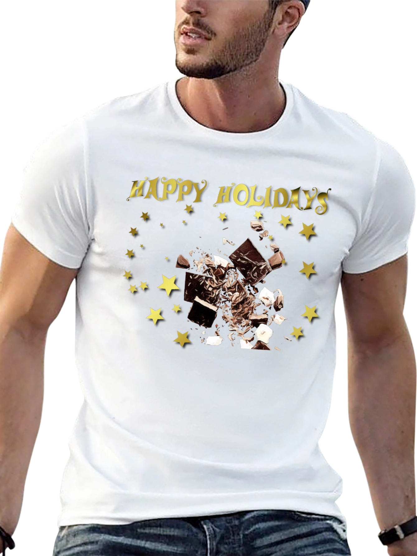 Happy Holidays Chocolate Star T-Shirt