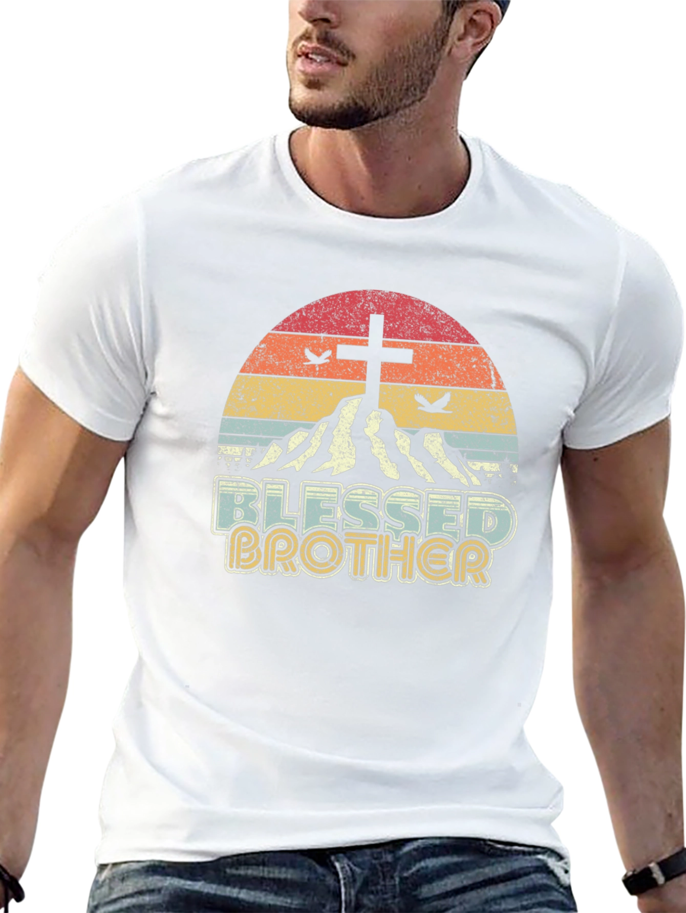 Blessed Brother Christian Graphic Tee - Black