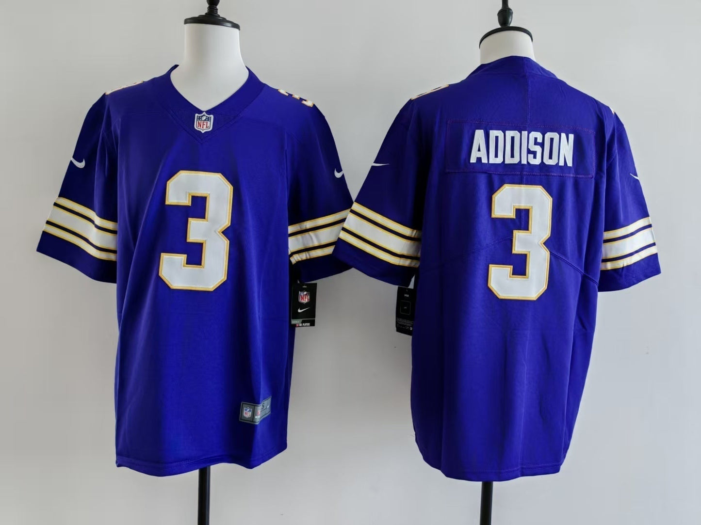 Men's Minnesota Vikings Jordan Addison Nike Jersey - Retro Purple